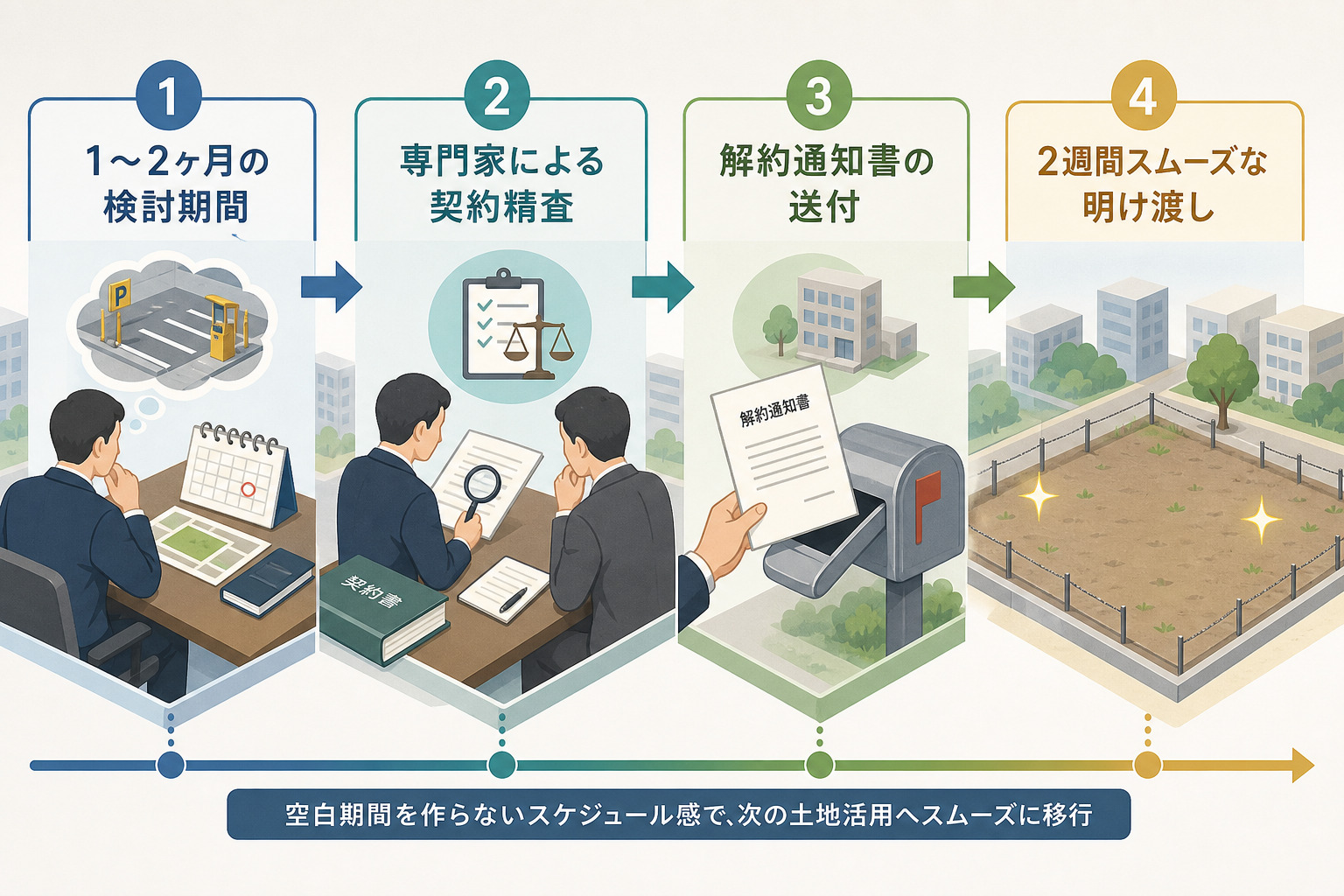 円滑な土地明け渡しと次なる土地活用を成功させるための交渉手順は何か？